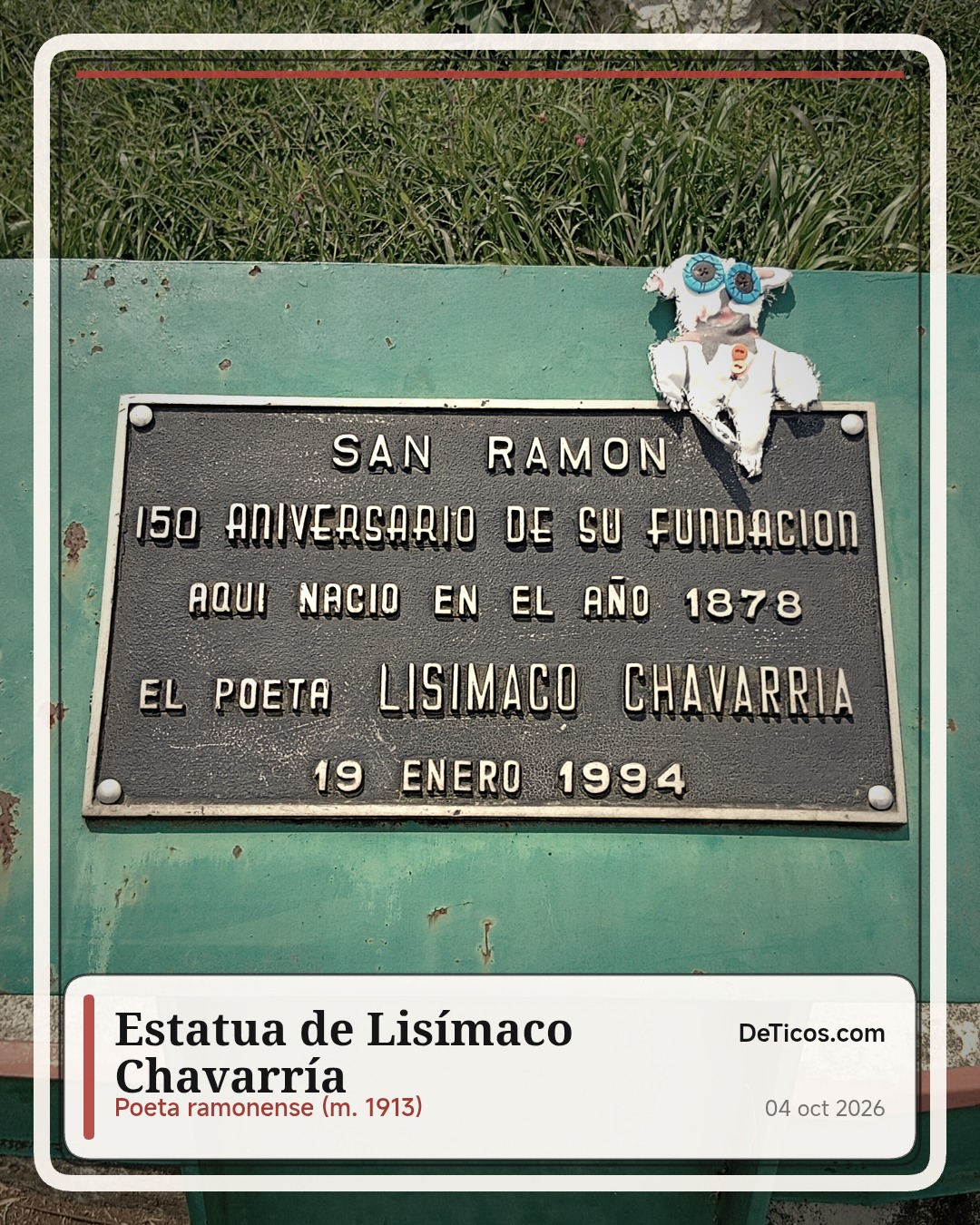 Estatua de Lisímaco Chavarría